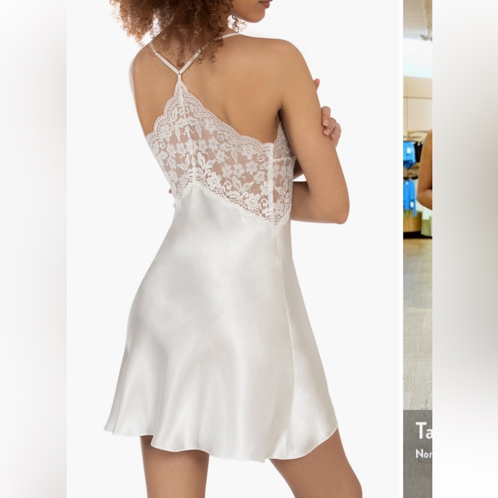 Elegant Satin Lace Slip - white - Picture 2 of 9